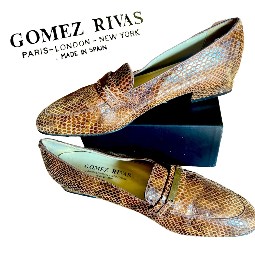 Gomez Rivas Faux Snake Skin Women’s Shoe Size 9, Made in Spain